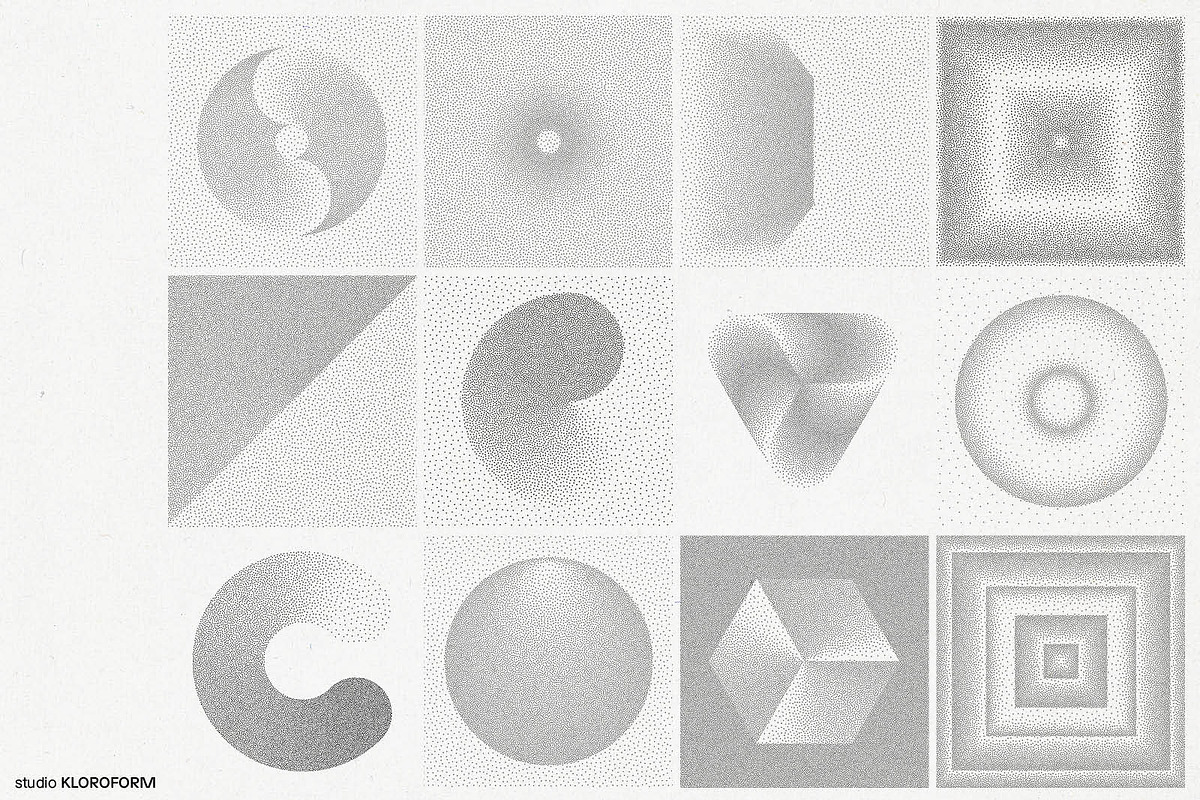 Stipple 2 - 100 dotted objects, an Object Graphic by kloroform (Photo 6 of 21)