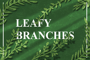 6 Vector Leafy Branches, a Decorative Illustration by UoaHH