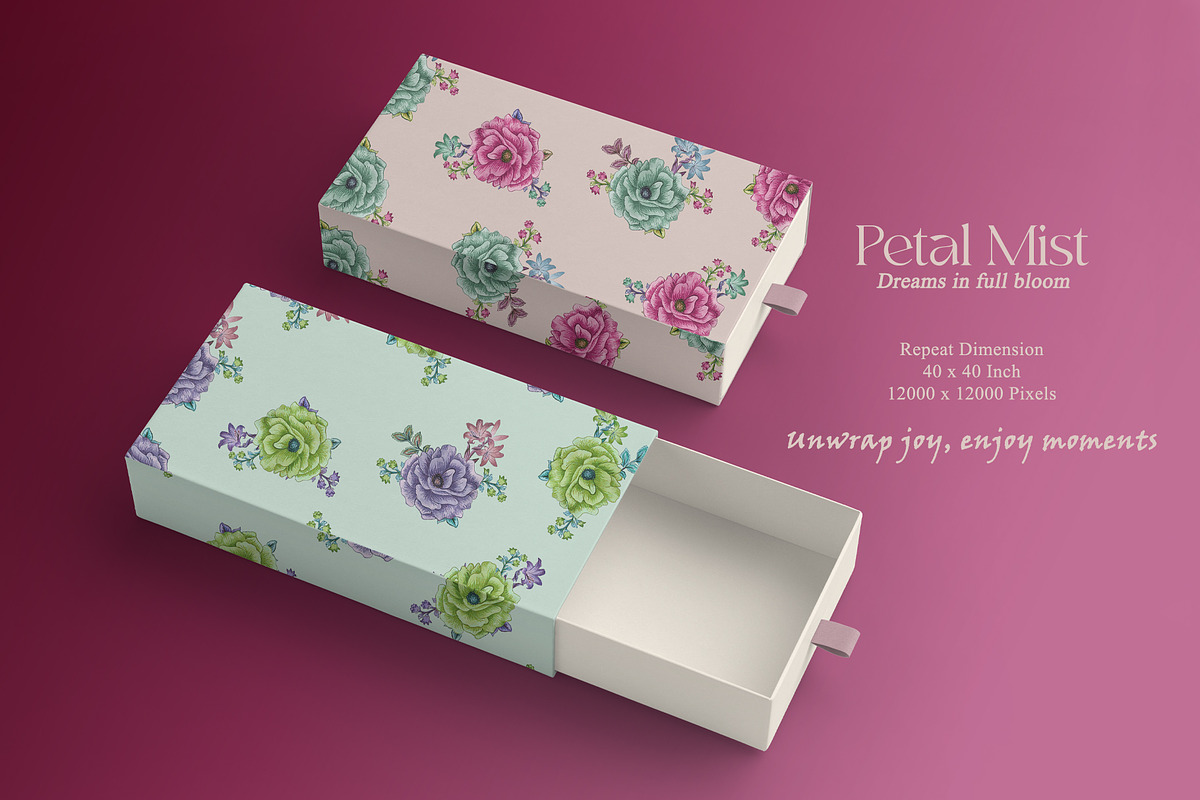 Petal Mist Pattern & Motifs, a Pattern Graphic by GND ART STUDIO (Photo 3 of 8)