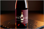 Wine Bottle Label Mockup On Wet PSD, a Packaging Mockup by Bruno's Shop (Thumbnail 2 of 4)