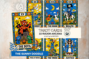 Sunny Doodle Yellow Tarot Cards, a Decorative Illustration by ThatsDesignArt (Thumbnail 1 of 10)