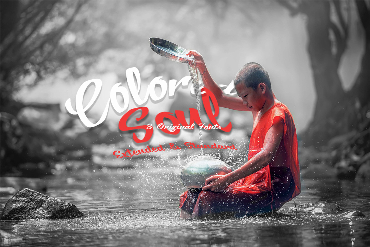 Colored Soul, a Font by vtks design