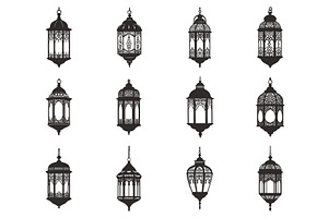 Vintage arabic lantern black, an Object Illustration by Valerie Bodnar