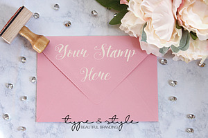 Styled Stock Photo envelope and card