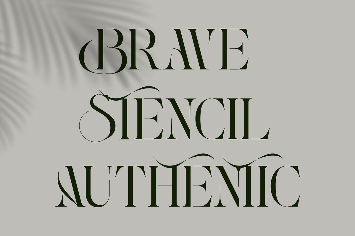 Roxer Stencil - Modern Serif Font, a Serif Font by Nirmana Visual (Photo 2 of 11)