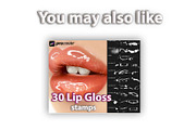 Procreate plump lips stamps, a Brush Add-On by KsTumanova (Thumbnail 3 of 4)