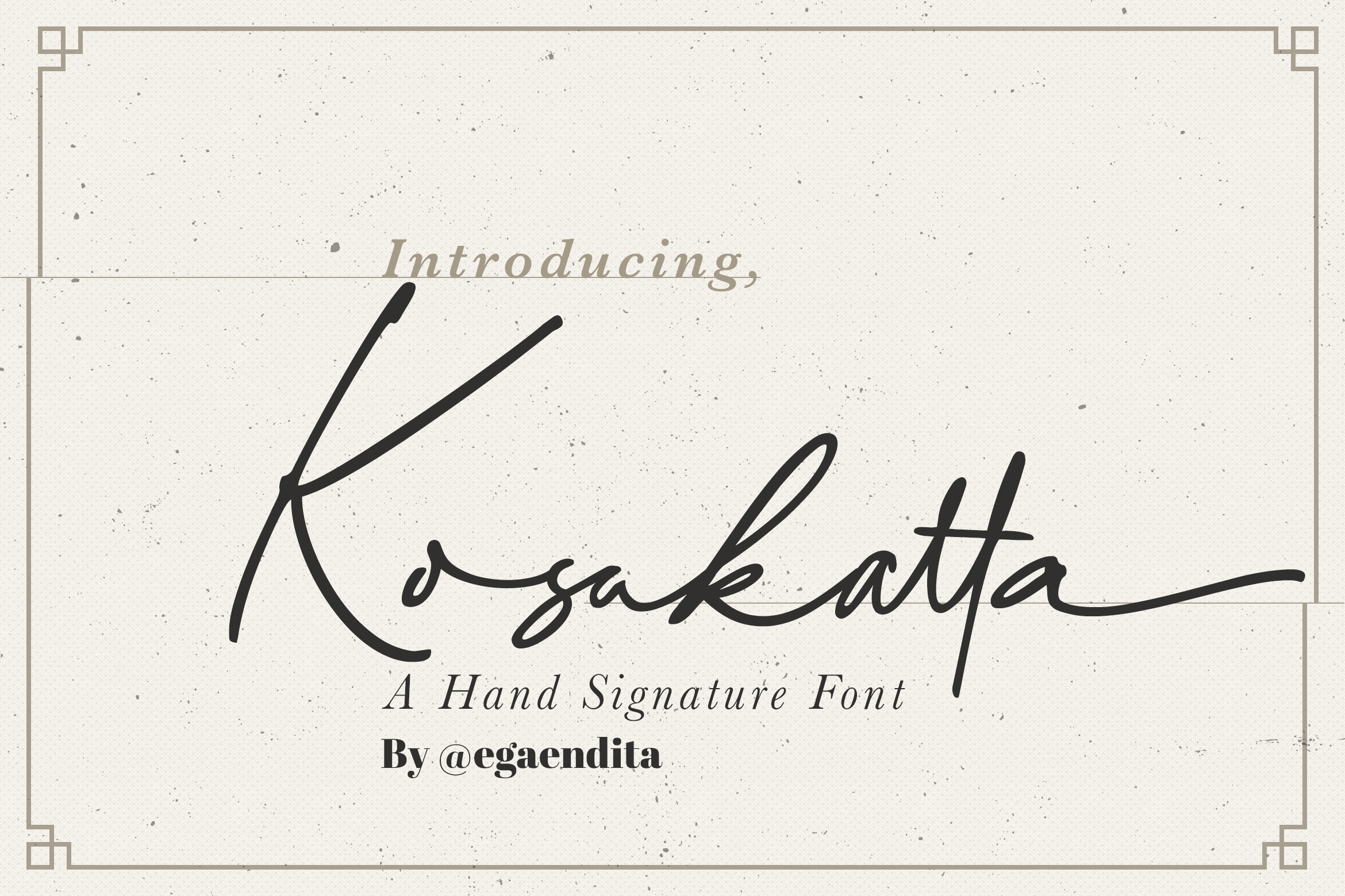 Kosakatta, a Script Font by endita