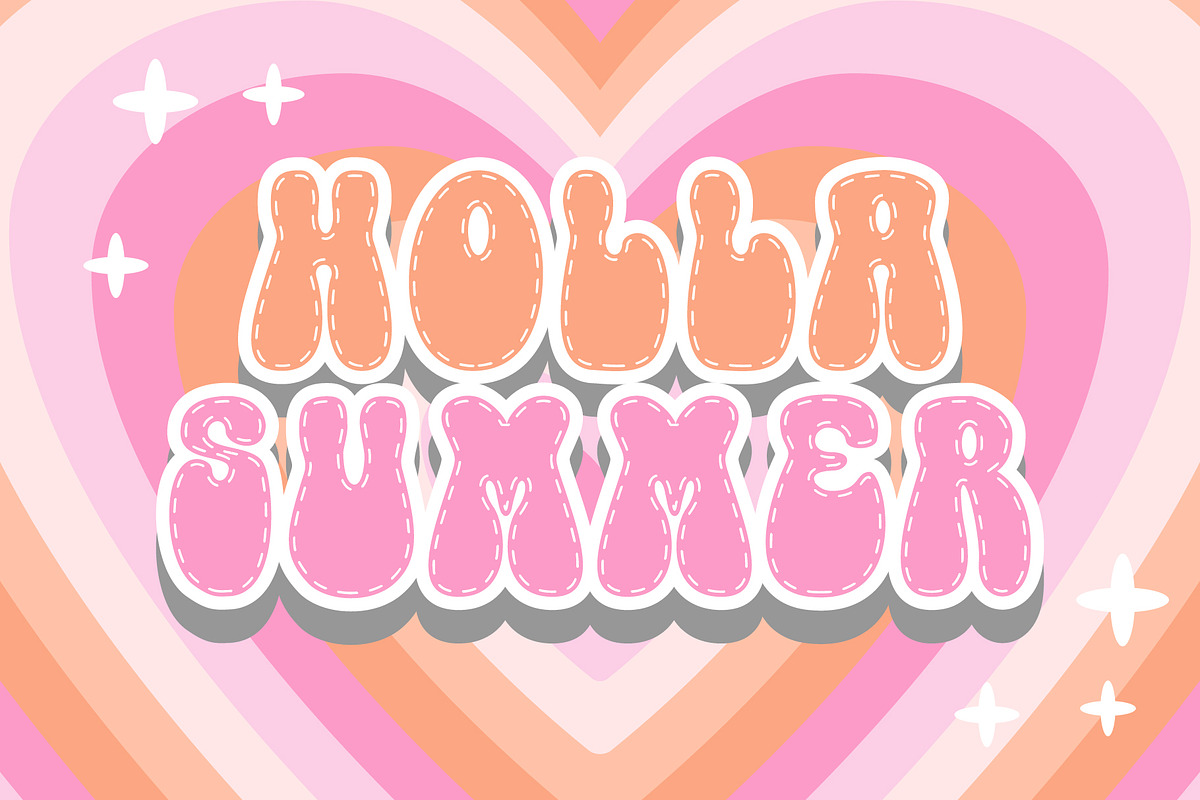 Groovy Stitch - Groovy Font, a Handwritten Font by Densu Creative (Photo 2 of 6)