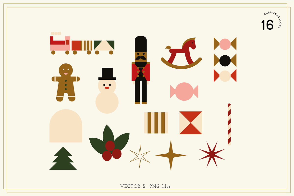 Abstract Christmas Set, an Illustration by All This Concept (Photo 2 of 10)