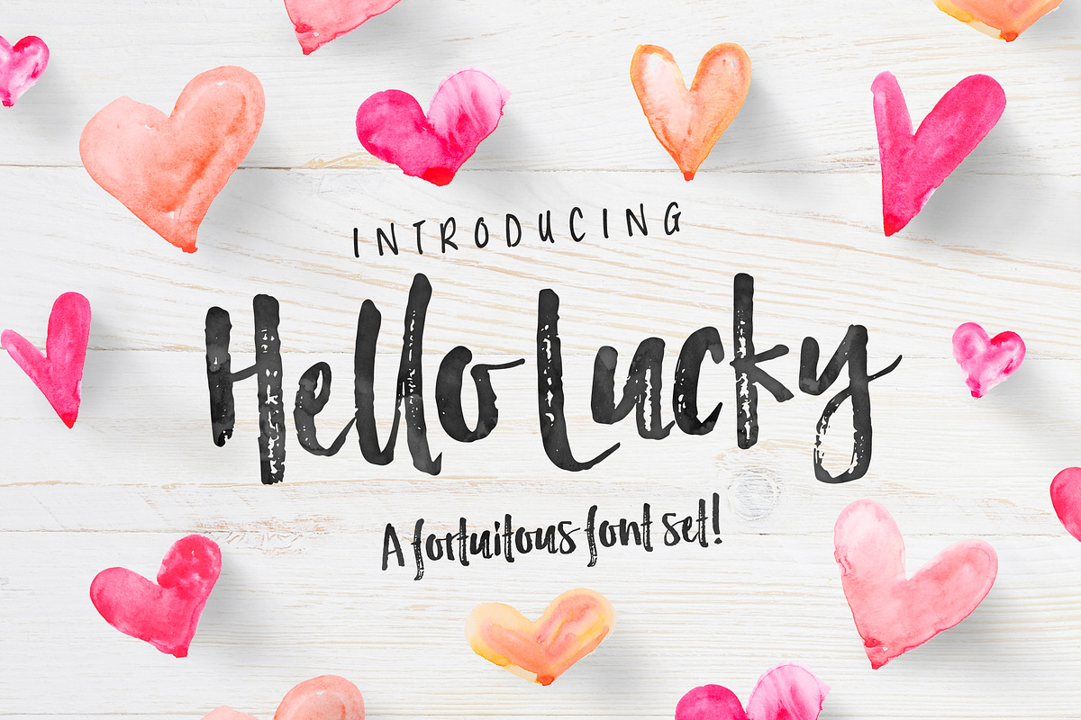 Hello Lucky Font Set