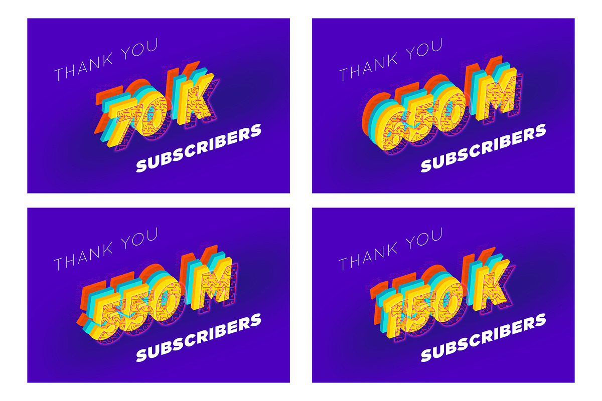 Tech Subscribers Banner Design, a Social Media Template by shahsoft