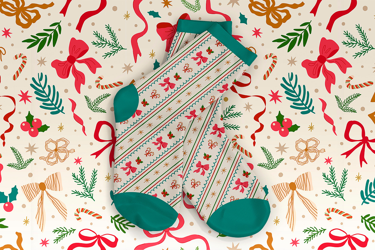 Christmas bows patterns, a Pattern Graphic by Tani Kuzminka (Photo 12 of 17)