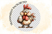 Whimsical Easter Chicken Clipart Bun, an Illustration by SVGArt (Thumbnail 5 of 7)