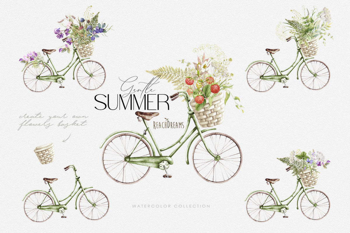 Meadow Flowers Strawberry Collection, a Decorative Illustration by ReachDreams (Photo 10 of 11)