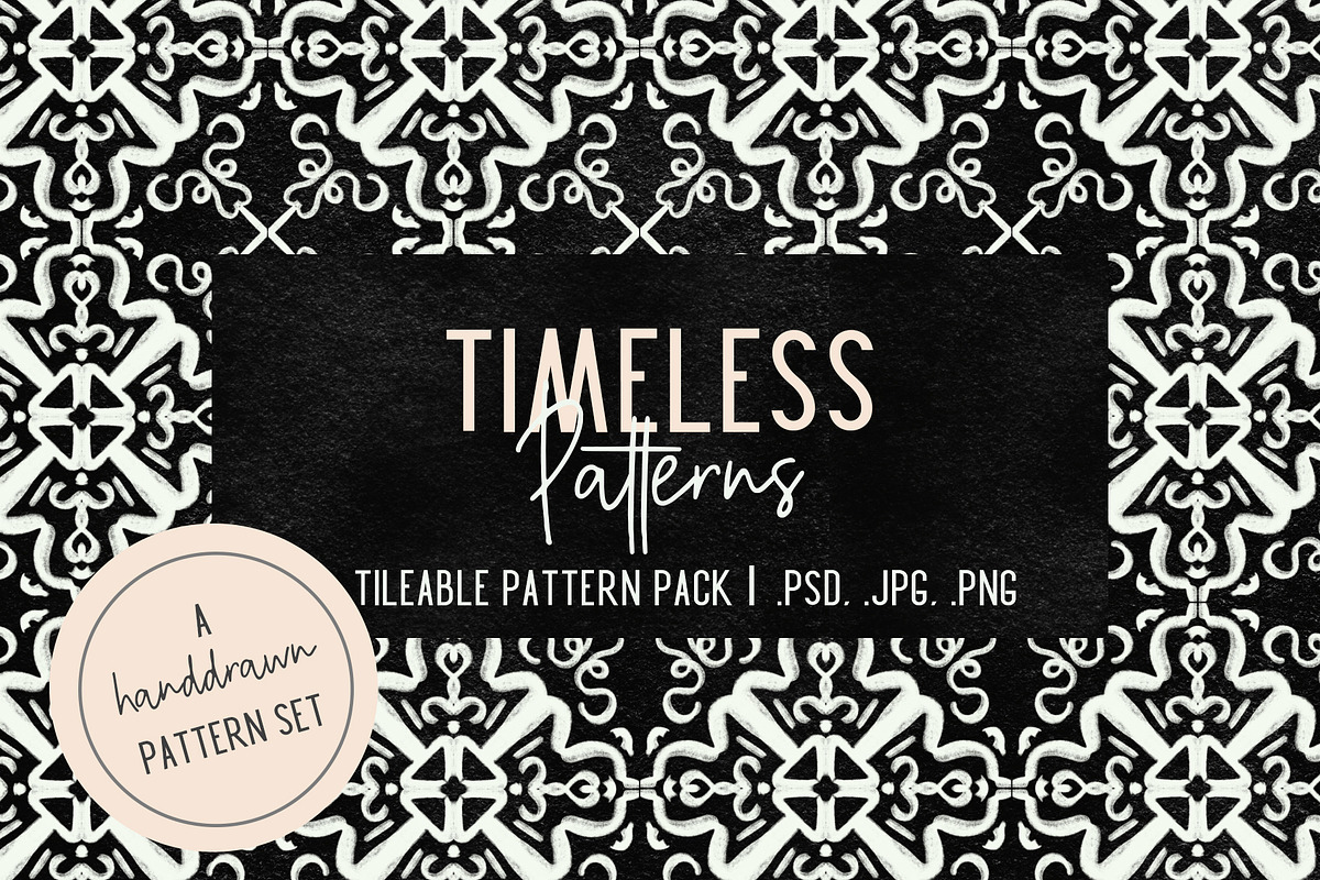 Willow| Nine Seamless Chalk Patterns, a Pattern Graphic by TheLegacyBrandingCo (Photo 4 of 9)
