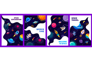 Space Posters, Cartoon Spaceship