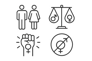 Set of web icons representing gender, a Person Illustration by ZinetroN
