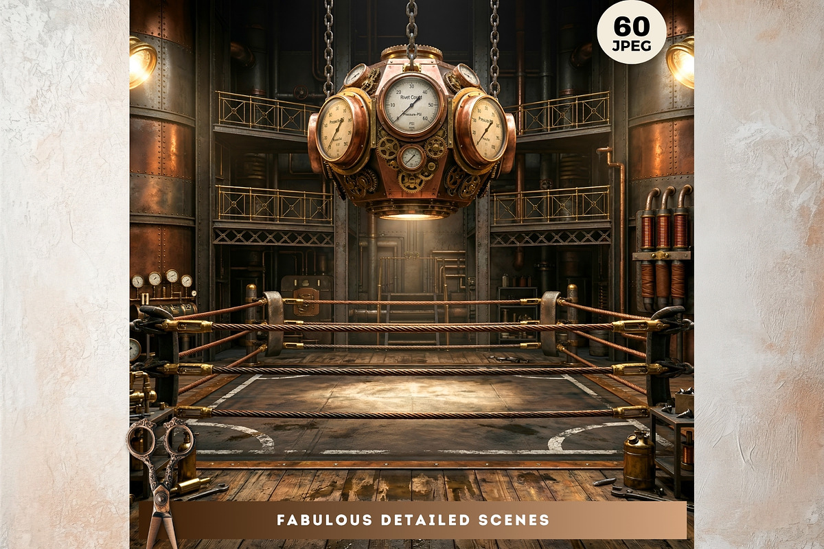 Brass Requiem Steampunk Backdrops V2, a Background Graphic by ThatsDesignArt (Photo 12 of 12)