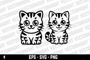 cute, friendly tabby cat, an Animal Illustration by Vectorhight (Thumbnail 3 of 5)