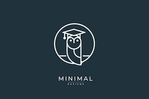 Owl with a graduation hat logo, a Branding & Logo Template by idesign_4u