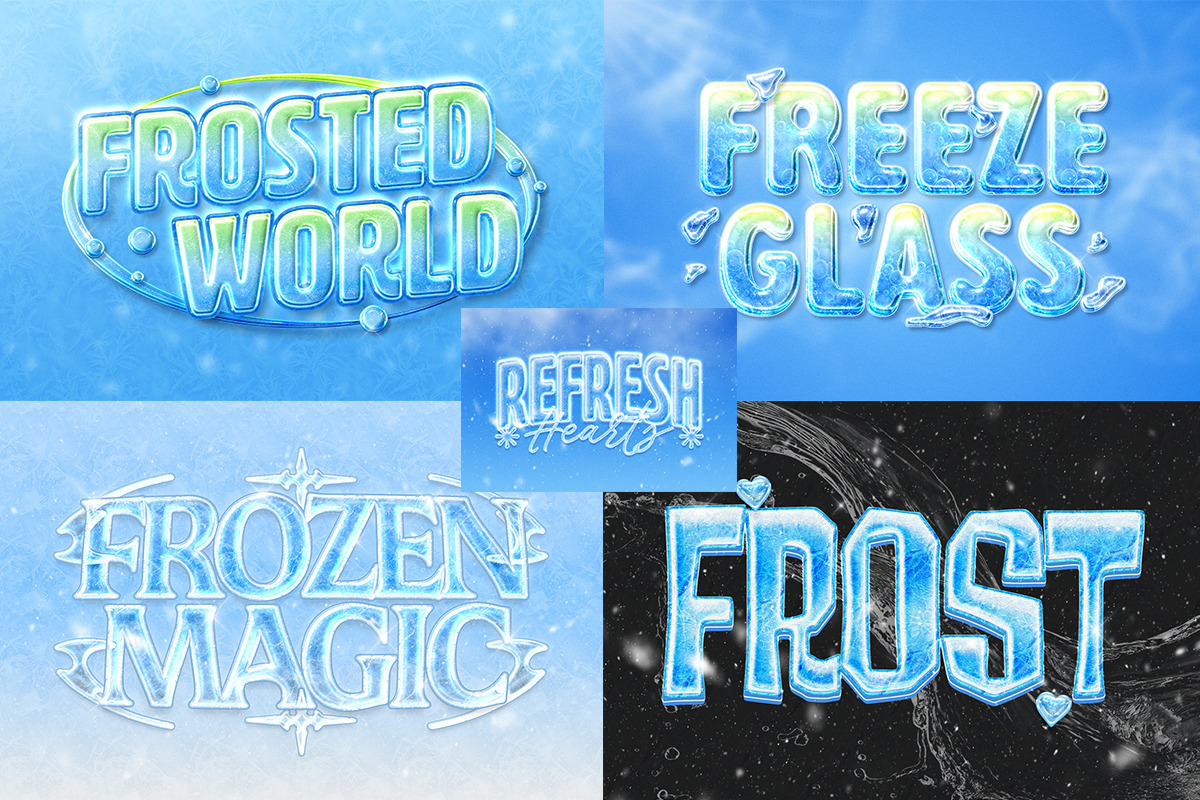 Icy Glass Text Effect, a Layer Style Add-On by Matsero (Photo 3 of 4)