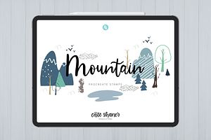 Mountain Procreate Stamp Brushes