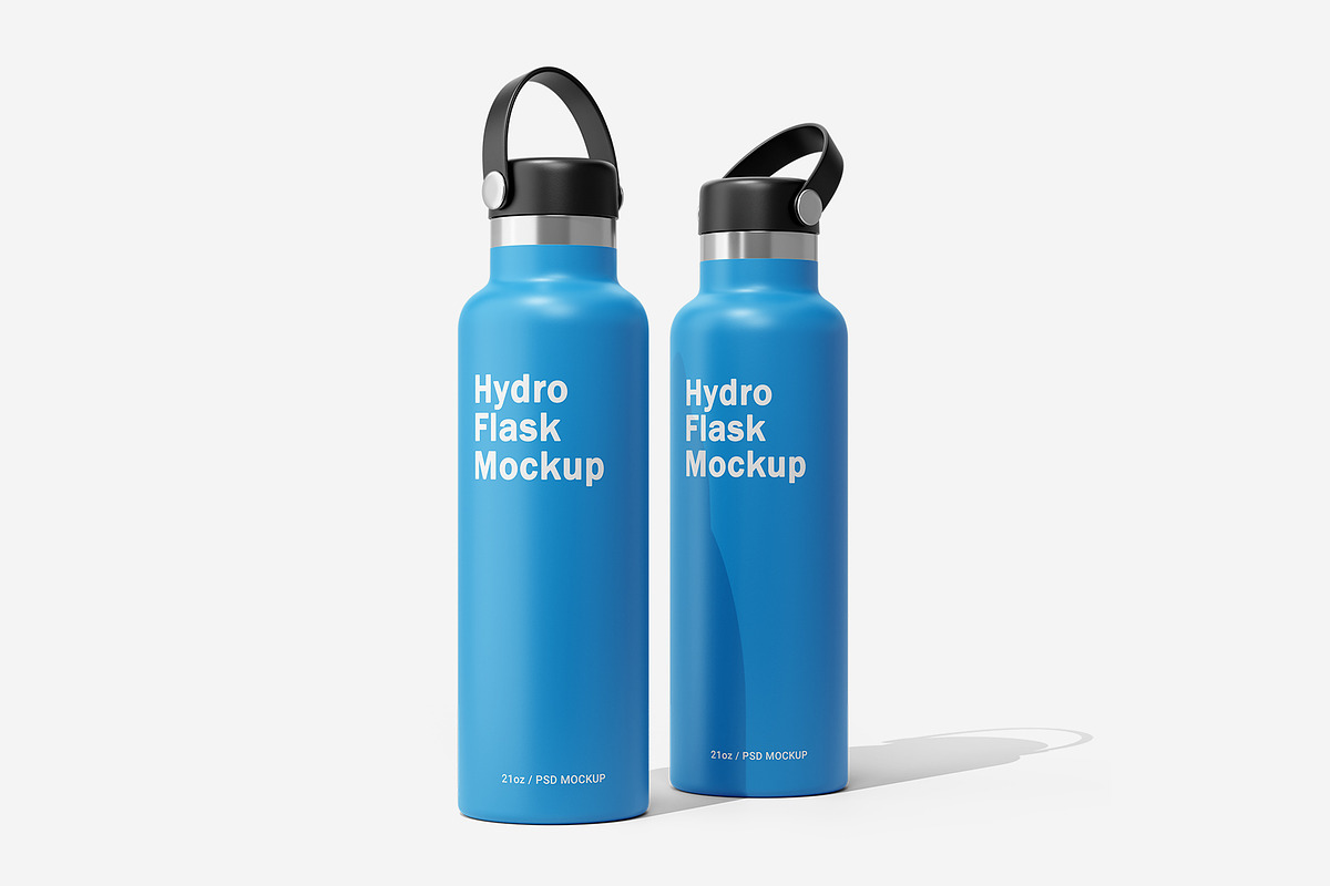 Hydro Flask Water Bottle Mockup, a Packaging Mockup by Akebareee (Photo 1 of 3)