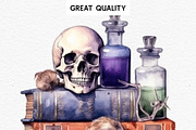 Witch Poison Bottles Scary Halloween, a Seasonal Illustration by Rabbit Heart (Thumbnail 4 of 10)