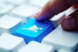 Finger pressing buy key on keyboard, a Business Photo by Perpis