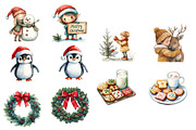 Christmas Elf Watercolor Clipart, an Illustration by Designworld (Thumbnail 4 of 5)