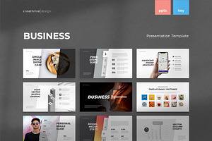 Business PowerPoint Template, a Presentation Template by Creathrive Design
