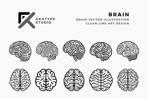Brain Vector Icon, an Icon by Akatype Studio