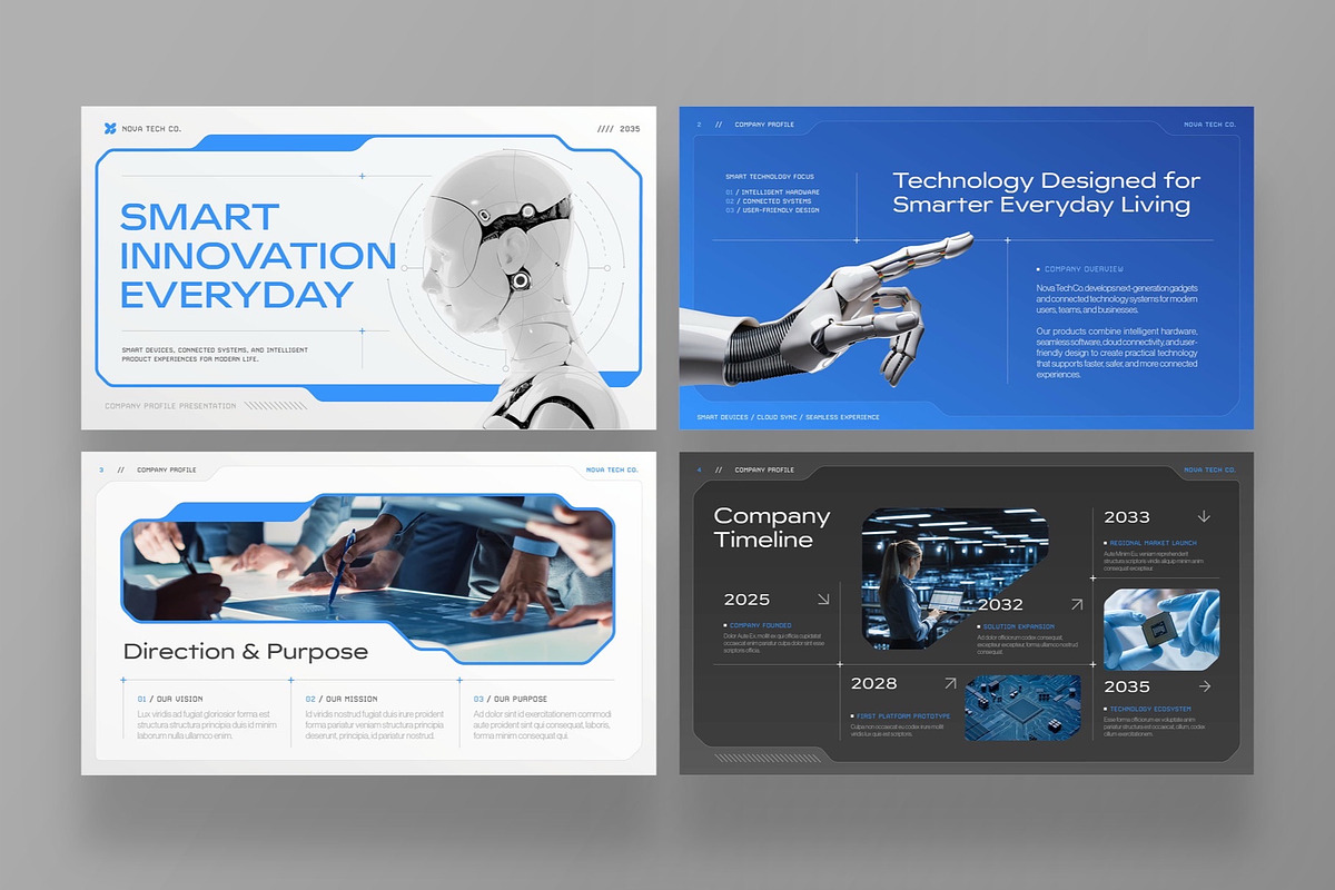 Futuristic Presentation Template, a Presentation Template by BrandPacks (Photo 2 of 7)