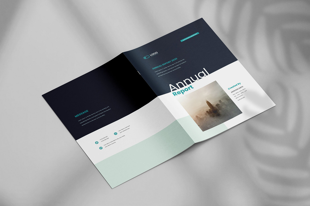 Annual report brochure template, a Brochure Template by Tanmoy Topu (Photo 12 of 12)