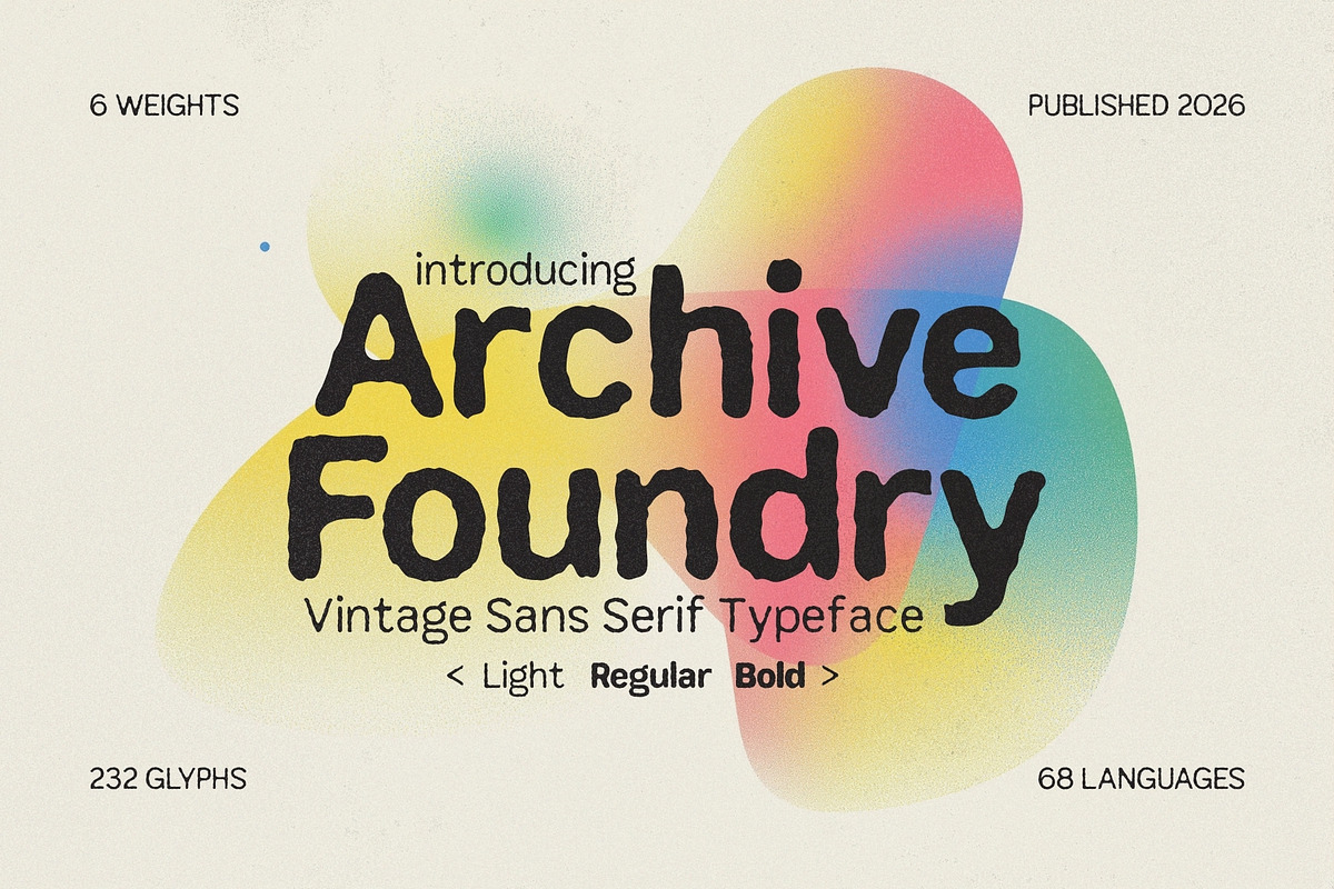 Archive Foundry - Vintage Typeface, a Sans Serif Font by HipFonts (Photo 1 of 15)