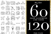 Hand Drawn Line Icons, an Outline Icon by Elle P. Studio (Thumbnail 1 of 2)