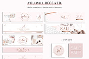 Rose Gold Etsy Shop Branding Kit, a Branding & Logo Template by Macarons and Mimosas (Thumbnail 2 of 9)