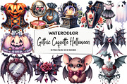 Gothic Coquette Halloween Clipart, an Illustration by DreamArtGraphic (Thumbnail 1 of 5)