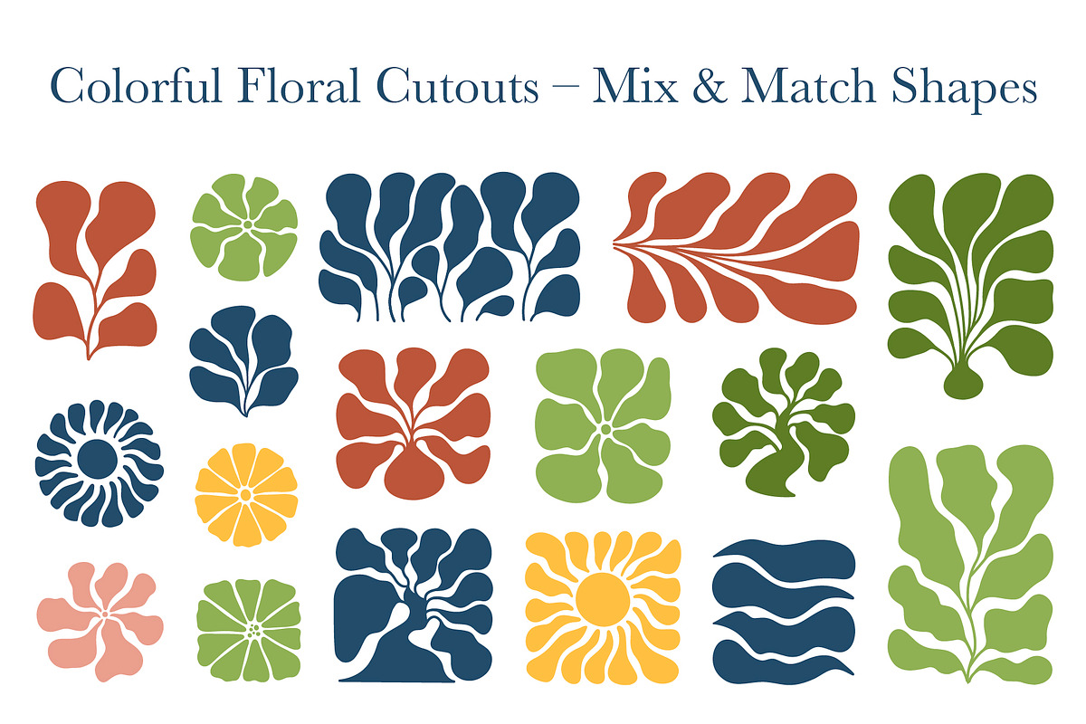 Modern Matisse Botanical Cutout Set, a Decorative Illustration by Lettering_Logo (Photo 2 of 6)
