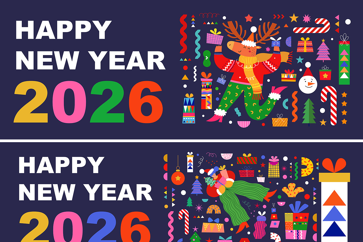 2026 Happy New Year, a Seasonal Illustration by MoleskoStudio (Photo 2 of 7)