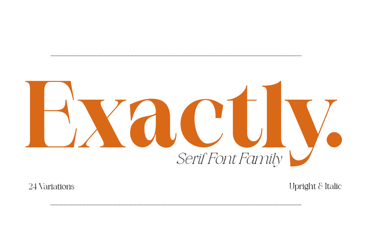 Exactly // Font Serif Family, a Serif Font by artisans (Photo 1 of 7)