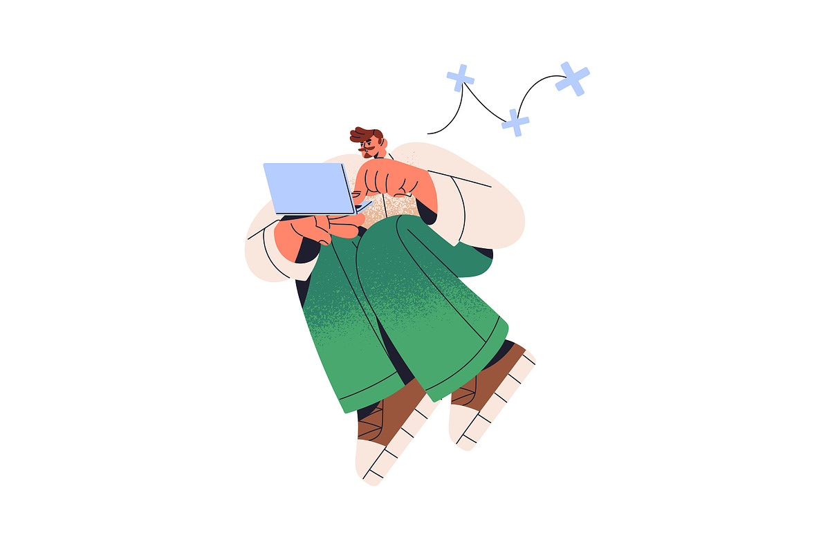 Multitasking, work and life balance, a Person Illustration by PaperTrident (Photo 8 of 9)