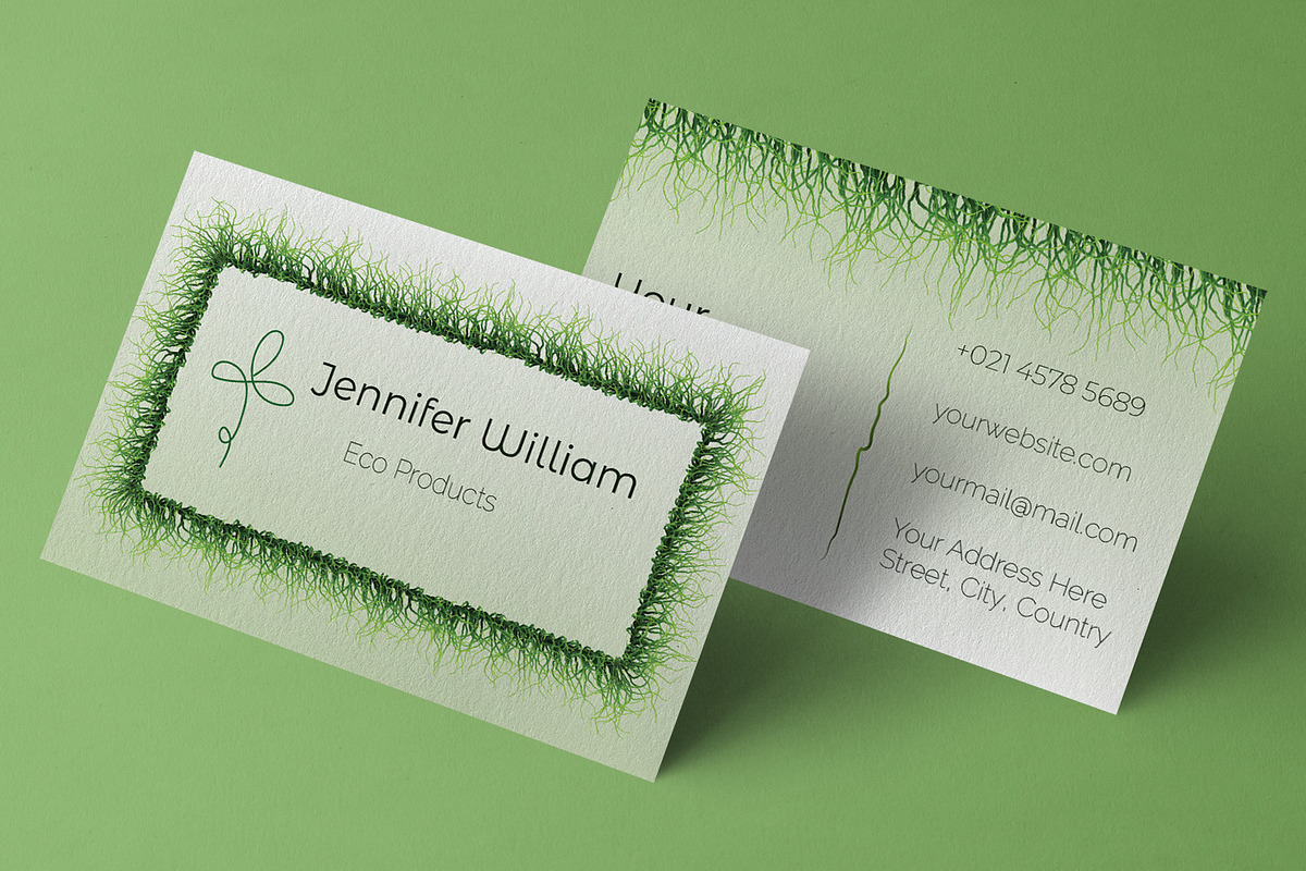 Eco Green Business Card Design, a Business Card Template by Kseniya-Omega (Photo 2 of 4)