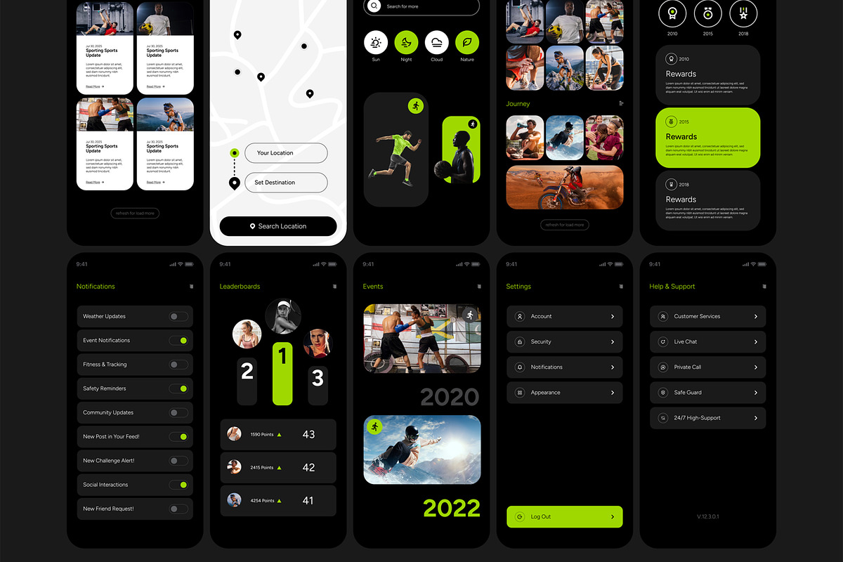 Winter Sports Mobile Application UX, an UI Kit Template by CreativeShaper (Photo 3 of 3)