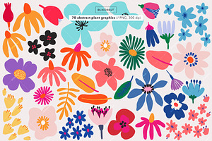 Abstract Modern Flowers Graphics