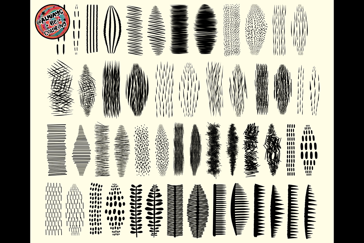 Procreate Linocut Brush Set Volume 2, a Brush Add-On by AlwaysBeColoring (Photo 5 of 13)