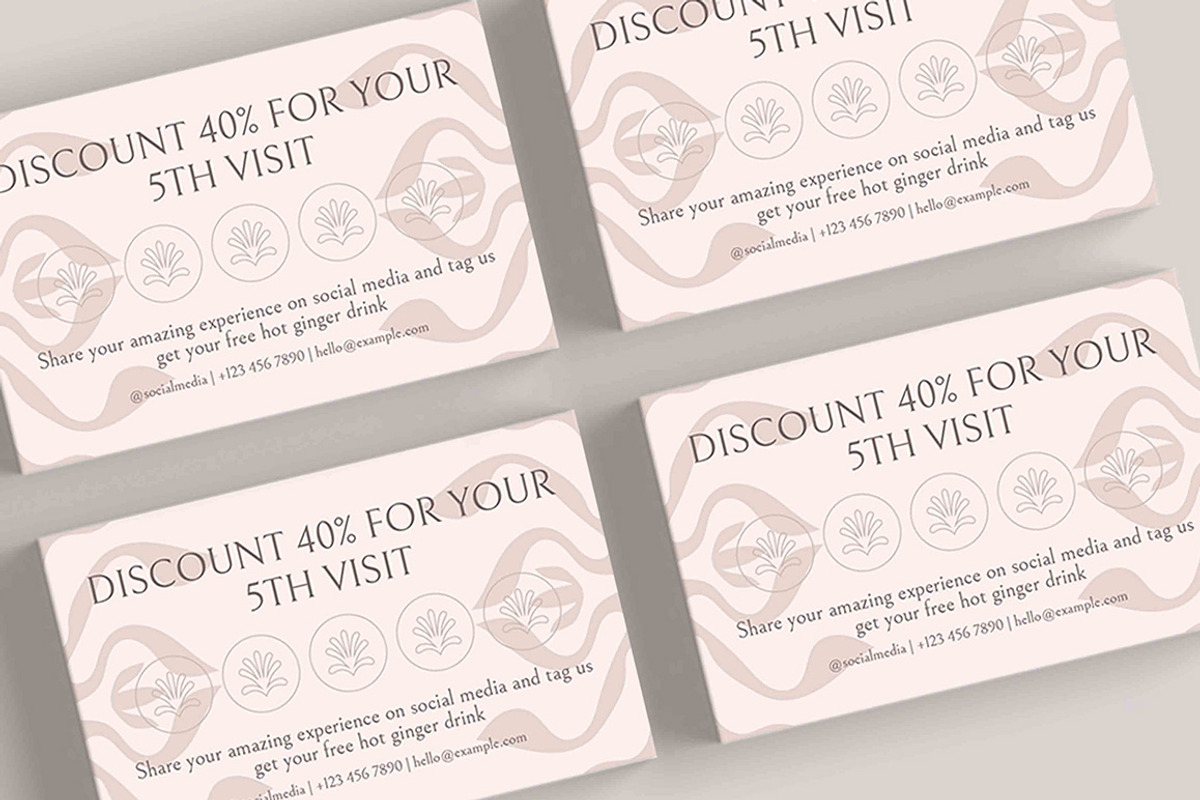 Brown Modern Spa Loyalty Card, a Business Card Template by Gumico Studio. (Photo 2 of 3)