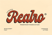 Realro - Handmade 60s Retro, a Script Font by Pandeka Studio (Thumbnail 1 of 9)