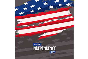 Usa independence day lettering, an Illustration by studiogstock