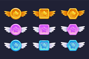 Game badge icon level rank